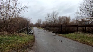 Nake autumn walk in the rain