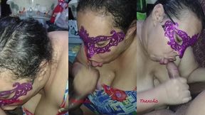 puta safada tomando no cu antes do bloquinho de carnaval