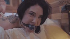 Reese the Ram hogtied ball gagged escape challenge