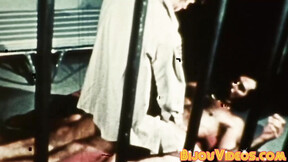 Horny vintage police rides convict meat between the bars