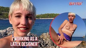 Ersties - Sweet Blonde Annika Self-Fucks Al Fresco
