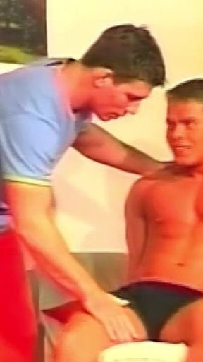 Muscular Hunks Share Intense Bareback Anal Passion