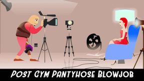 Post Gym Pantyhose Cock Worship in Leotard