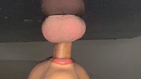 POV no hands blow jobs in gloryhole ending cum in mouth
