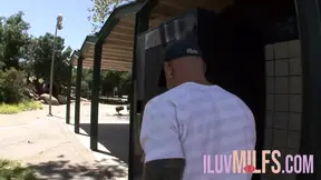 Blonde Gets Huge Cumshot on Her Pierced Tongue