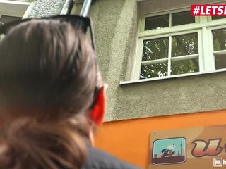 HORNYHOSTEL - Brunette hair Tourist Bad Lady Takes A Lengthy Dong In Her Twat Full Scene