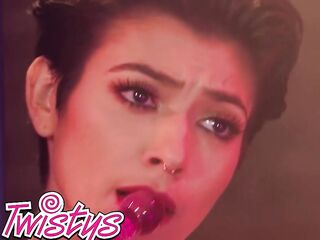 TWISTYS - Brooklyn Gray Takes Her Garments Off Revealing Her Merry Breasts And Ideal Round Butt