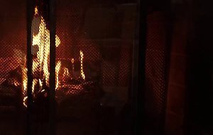 Troye Jacobs starts a fire with Ty Rodericks big wood