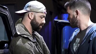 Horny stud with a beard rams his boyfriend balls deep