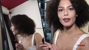 Sweet ebony girl gets gangbanged and eats creampies