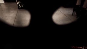 ”Femdom slave wearing mask obeys to his Mistress”