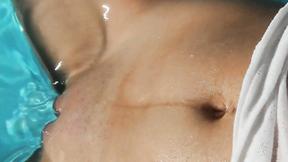 ”Naked Sexy Babe Ketrin Shows Her Wet Snatch While Swimming In A Pool!”