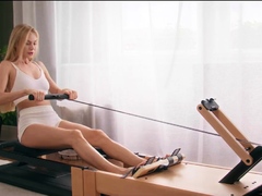 Blonde Beauty Nancy A Teases in Steamy Solo Session