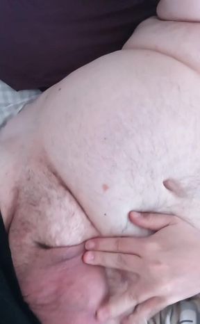 Showing off My Hot Plump Body and Playing with My Nipple, Edging and Flashing My Hot Uncut Cock and Large Balls with My Xxl Fupa