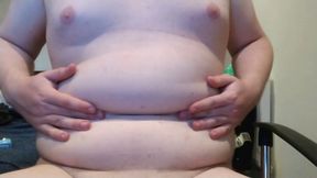 Chubby teen belly play and jiggle