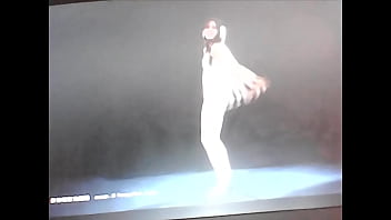 dancing in front of a webcam