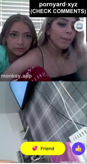 Amateur teen reacts to webcam chat