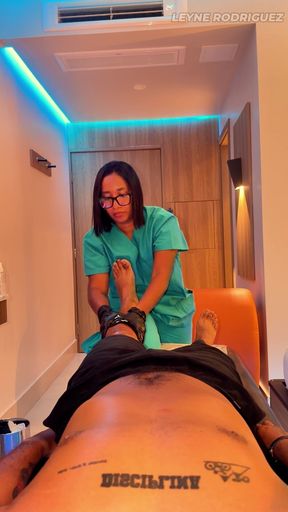 POV Sensual Latina Massage - Relaxing Music, HJ & Blowjob Finish