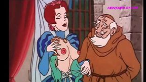 Vintage cartoon hot milf gets gangbanged and creampied