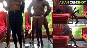 Raw SriLankan lust fest in cramped space: couple's intense missionary and doggy action