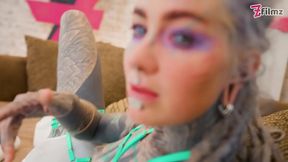 Dreadlocked Hippy Pornstar Slobbie BJ & Anal&#x1F44C; Ride!