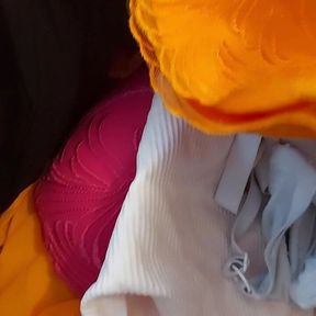 Exploring wifes underwear drawer whats next to cum on?