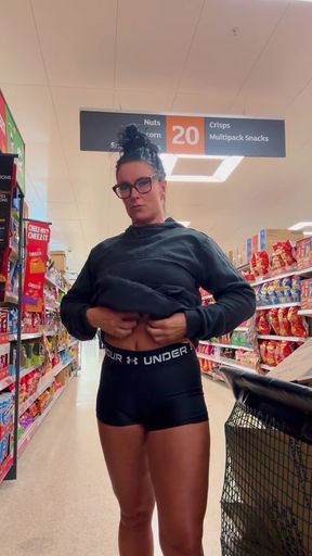 Supermarket flasher gets caught in a compromising position