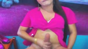 Shemale Pleasures Ass and Cock Until Cumshot