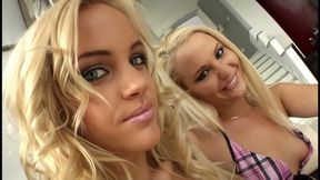 Gangbang with Sexy Blonde Women Getting Fucked in the Ass