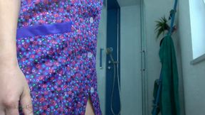 Jerked off in a Dederon smock