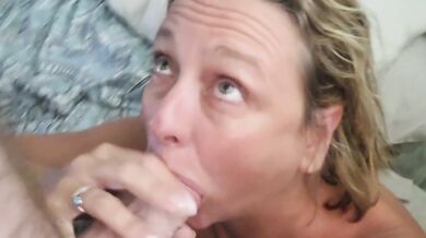 Blonde Milf Brianna Beach Chugs Huge Cum Load Big Tits Blowjob