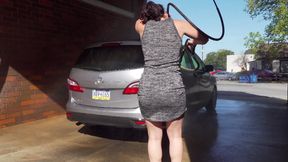 Carwash minidress flashing
