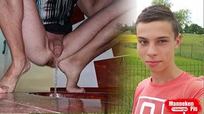 My black hairy hole and a lot of piss