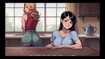 My New Girlfriend [ TABOO Hentai Game ] Ep.48 CAUGHT by my step FATHER in law with my STEP MOM and GF in the KITCHEN !