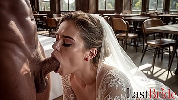 Witness fucked young bride hard from behind while husband slept at wedding table in restaurant [AI]