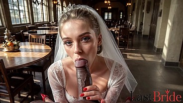 Witness fucked young bride hard from behind while husband slept at wedding table in restaurant [AI]