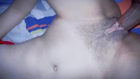 Latina and Asian friends share a gaping pussy with hunks