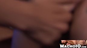 Tattooed Latino receives messy facial after deep barebacking raw