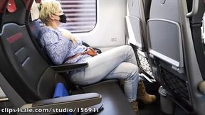 Legs spread &mdash;  climax&#x1F680; on the train