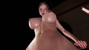 3D Animation of Marie with Big Ass in Latex - Enjoy Kissing and Pussy Masturbation, Pussy Licking in Toilet Until Wet & Squirt