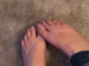 Clean white socks, watch me tell you what to do with my pretty feet.