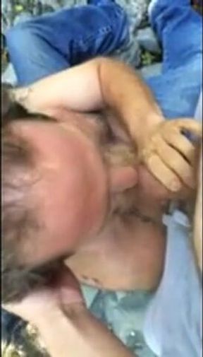 Bareback Outdoor Fuck with a Big Cock