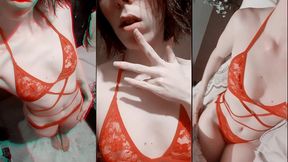 deesse fini par te rejoindre au lit en sous-vetements rougevideo de 2 min. ...