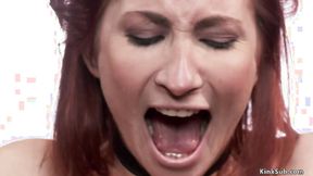 ”Bound slave takes huge cock in the butt”