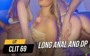 Gaping bunny streched for long anal and dp