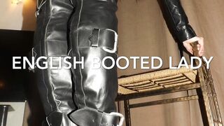 Boots And leather Wearing English Bimbo