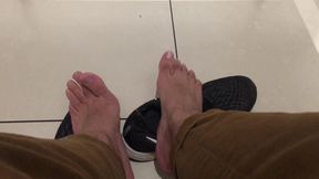 Public Toilet - Testing to See if the Guy in the Stall Next to Me Is Keen to Play - Manlyfoot