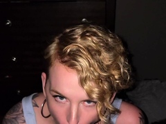 Homemade amateur blonde blowjob