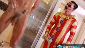 Quick clown anal with Ethan Slade and Cameron Boyd