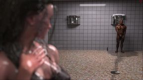 Awam Sophia Real Fuck - When the Water Cut Out Sophia Walked Into the College Bathroom Wet with Need and Found Clark Waiting